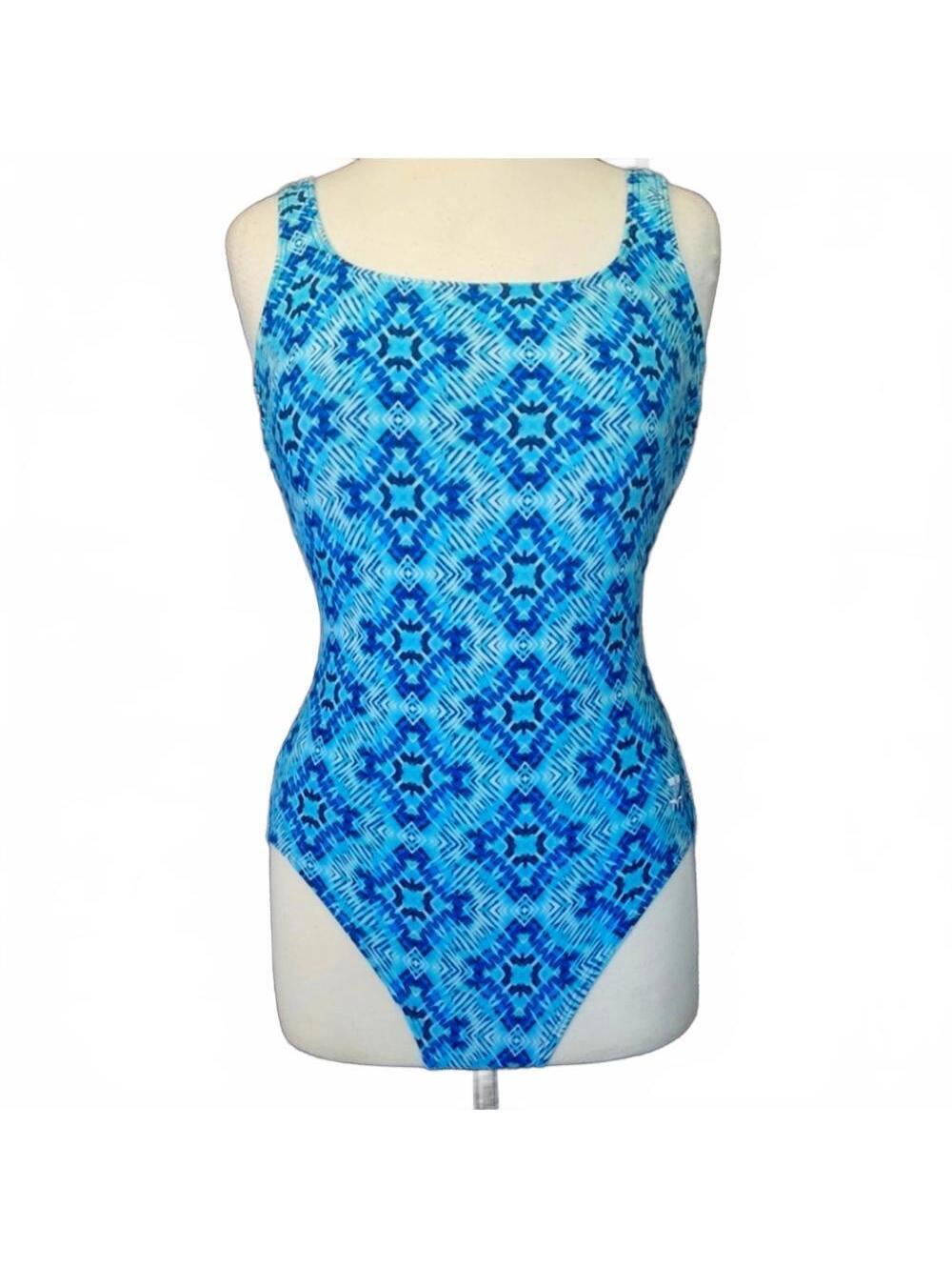 TYR Blue One Piece Swimsuit Size 8